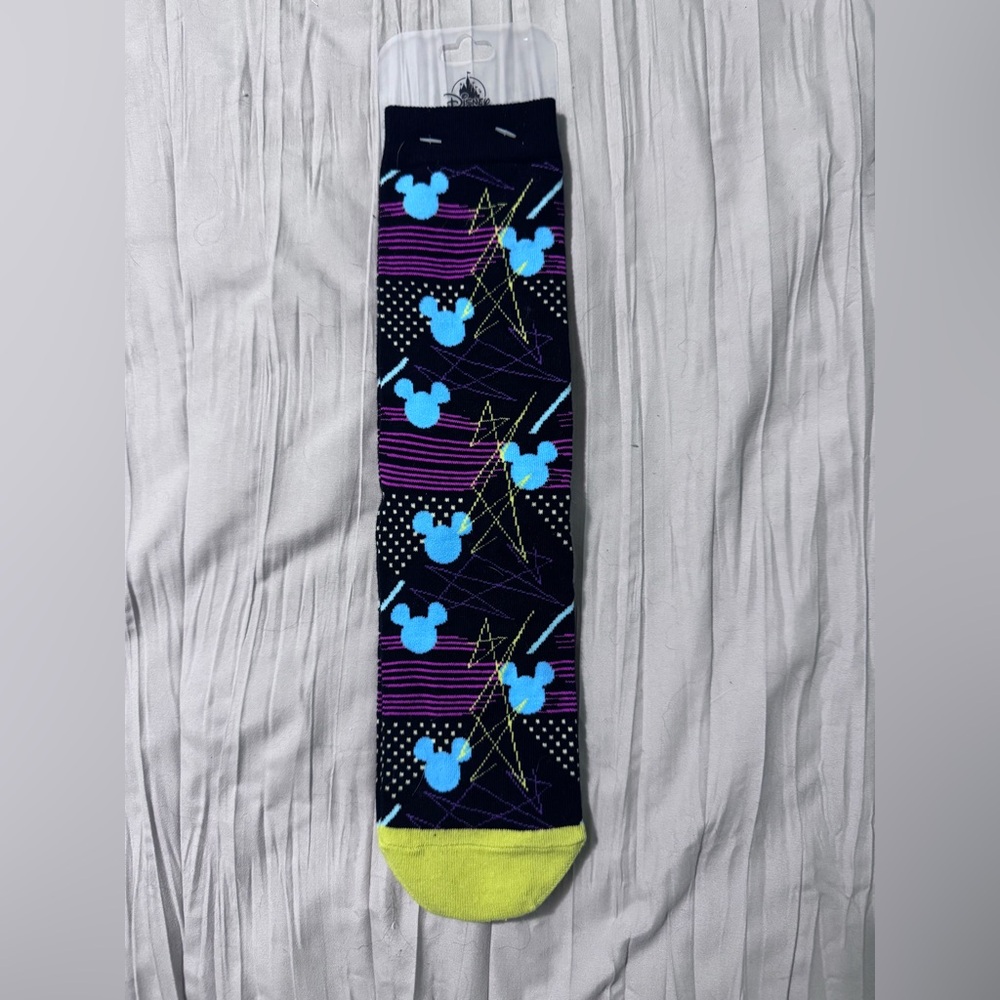 Disney Men's Mickey Mouse Socks - Black, Blue, and Purple